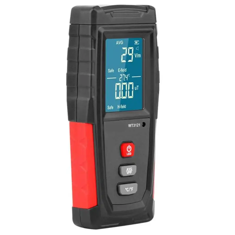 Ручной цифровой ЖК-дисплей EMF метр электромагнитного излучения тестер электрического поля дозиметр магнитного поля детектор WT3121