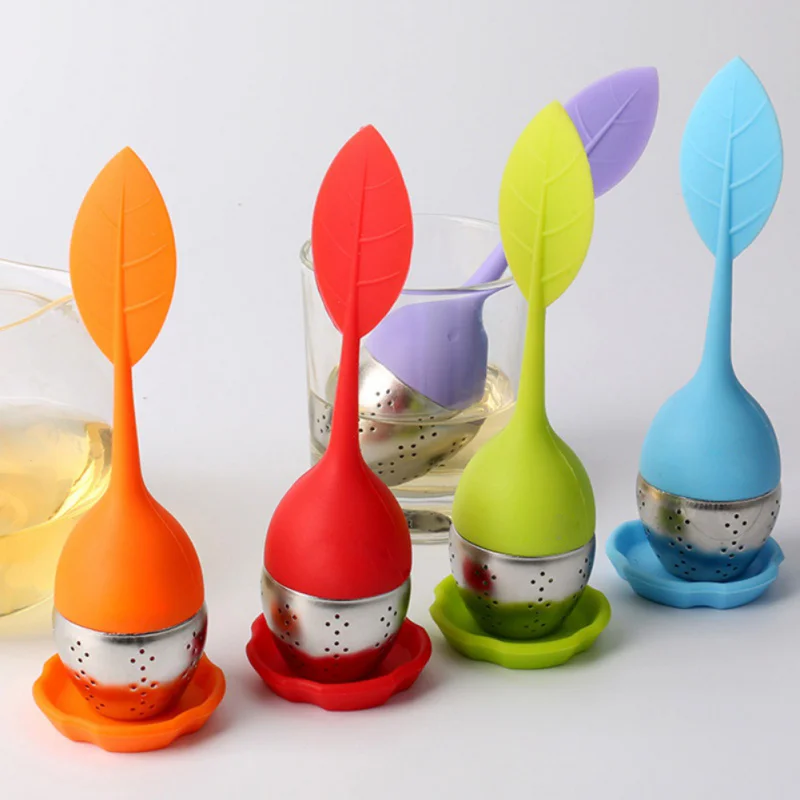 

1PCS Cute Shape Leaf Tea Infuser Non-toxic Silicone Tea Strainer Tea Bag For Brewing Device Herbal Spice Filter Kitchen Tools
