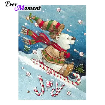 

Ever Moment Painting By Diamonds Christmas Snowman DIY Mosaic Crafts Full Square Resin Drills Festival Decoration Gift 4Y737