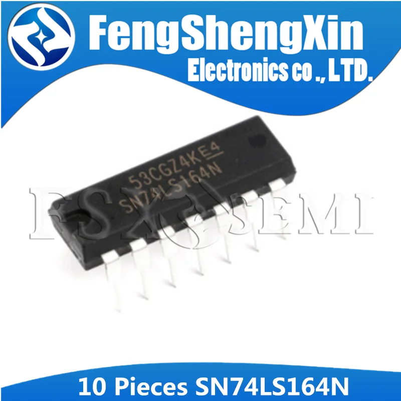 10pcs/lot 74LS164N SN74LS164N 74LS164 SERIAL SHIFT REGISTERS IC DIP 14