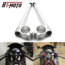 CNC вилка трубка клип-на руле 22 см 7/" Кафе Гонщик мотоцикл заготовка высокий подъем отдельные обычные ручки баров