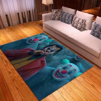 

Horror Joker Polyester Floor Mats Anti Slip Carpet Hallway Office Area Rugs Welcome Entrance Doormats Super Hero Bedroom Carpet