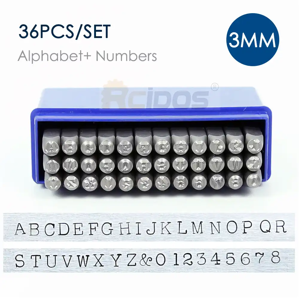 Pn Series 3mm Typewriter Upper Case Lowercase Numbers Letter Metal Stamp Set Jewelry Steel Punch Letters Kit 36pcs Set Aliexpress