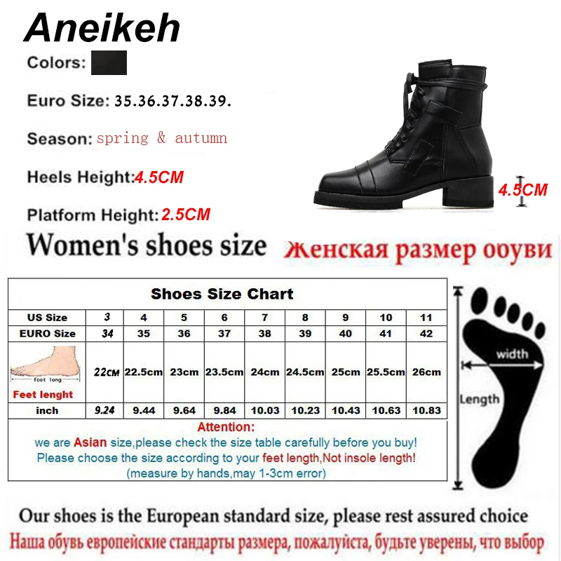 Aneikeh/ г. Весенне-осенние модные ботинки «Челси» с перекрестной шнуровкой на молнии женские мотоциклетные ботинки с круглым носком на молнии