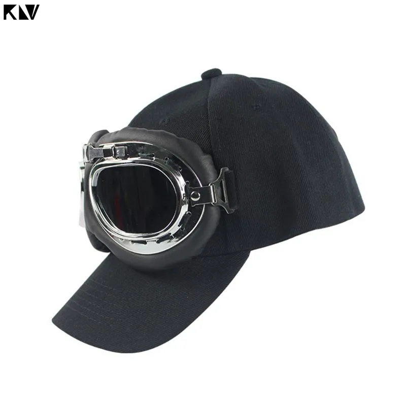 KLV, мужские и женские очки пилота, декоративная бейсболка, модный тренд, унисекс, одноцветная бейсболка