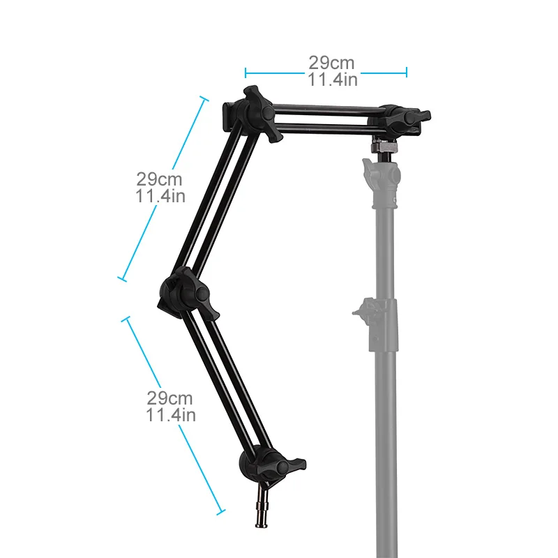 Selens M11-099 для фотостудии, трехсекционный регулируемый держатель, шарнирный кронштейн, раздвижной удлинитель, система, светильник, подставка, аксессуары