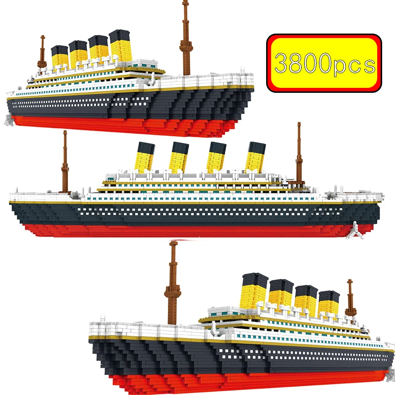 

3800 PCS Diamond Mini Blocks Model Building Bricks Ship Rms Cruise Titanic Sets Kits Not Comaptible Legoed City Techenic