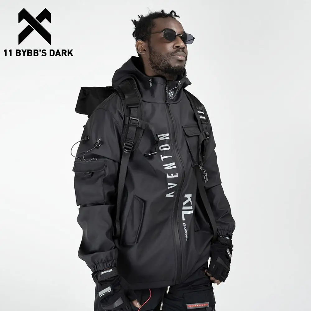 11 BYBB'S DARK Multi Pockets Cargo Jackets Men Windbreaker 2020 Hip Hop Streetwear Outdoor Techwear Jackets Harajuku Cargo Coats 11 BYBB'S DARK Multi Pockets Cargo Jackets Men Windbreaker 2020 Hip Hop Streetwear Outdoor Techwear Jackets Harajuku Cargo Coats