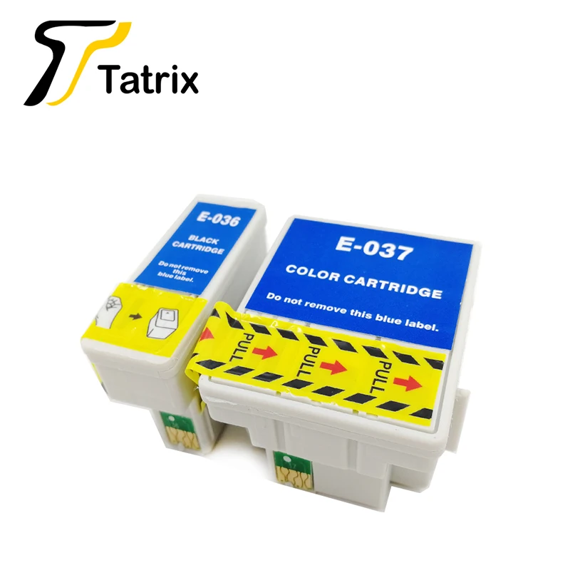 Татрикс для epson T036-T037 чернильный картридж Подходит для epson tylus C42UX, C44UX, C46 принтера - Цвет: One set
