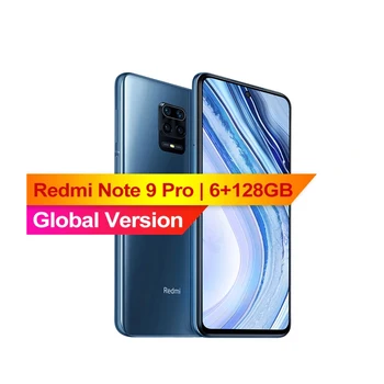 Перейти на Алиэкспресс и купить Глобальная версия Xiaomi Redmi Note 9 Pro 6 ГБ 128 NFC Смартфон 6,67 дюймSnapdragon 720G 64-мегапиксельная четырехъядерная камера 5020 мА/ч, 3,0 быстрой зарядки