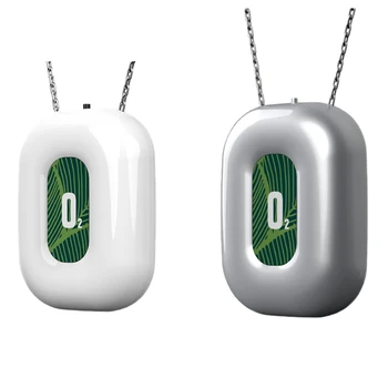 

2Pcs Mini Portable Ionizer Negative Generator Air Purifier Necklace