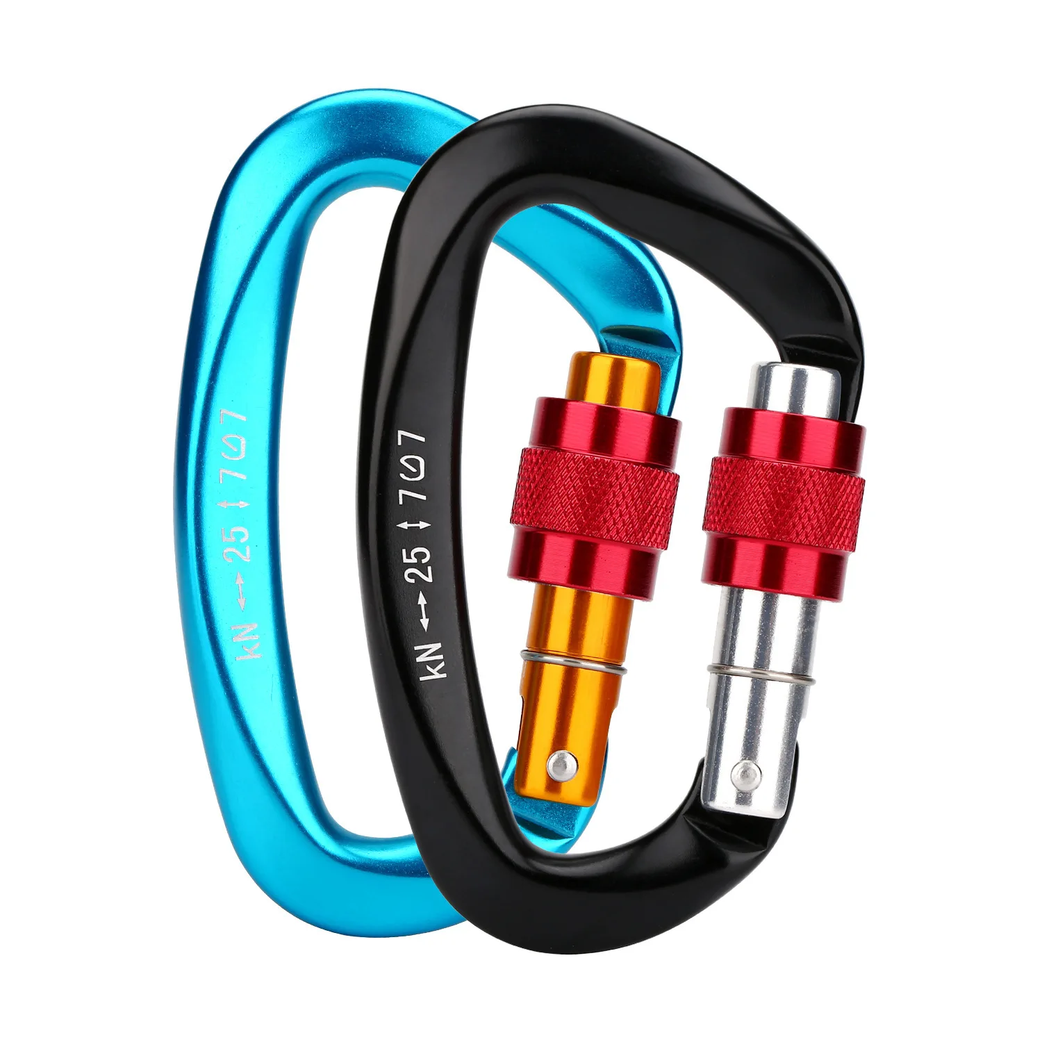 

3Pcs Mountaineering Buckle Main Lock Outdoors Aviation Aluminum Camp D Type Hammock Backpack Rope Buckle Rock Climbing Insurance