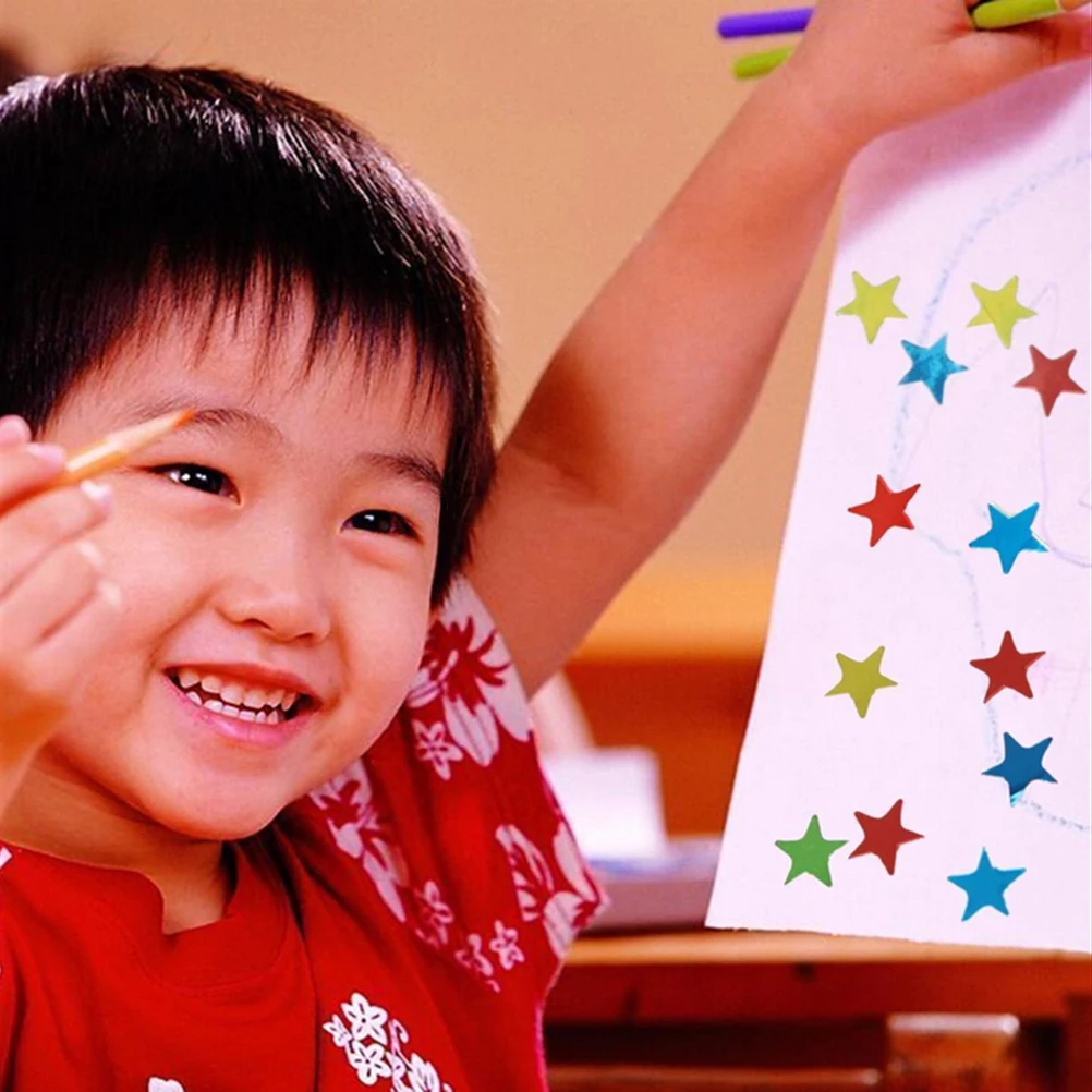 

880pcs/10 Sheets Colorful Seal Cute Five-pointed Star Decoration Scrapbooking Paper Stickers Stationery School Office Supplies