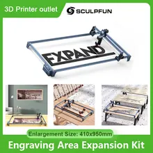 Sculpfun incisore Area di incisione Kit di espansione per S6/S6pro/S9 macchina per incisione Laser montaggio rapido Full Metal Size 410x950mm