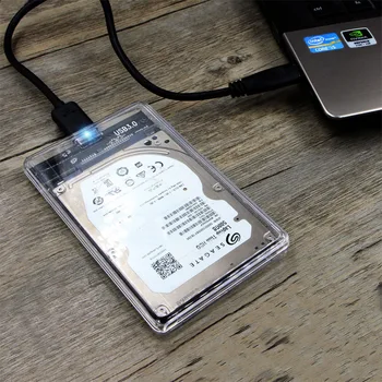 

2.5-inch Hard Drive Enclosure Manufacturers Customizable USB3.0 Hole-Tool Transparent 6Gbps Hard Disk Box Mobile Hard Disk Box
