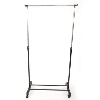 

Single-Bar Simple Stand Clothes Rack With Shoe Shelf Household Organizer