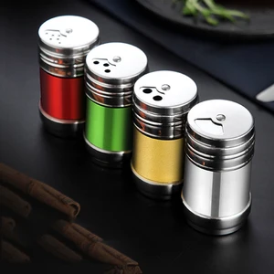 Stainless Steel Seasoning Pot Stash Jar Storage Box with Lid Jars for Spices Bottles and Bottle-f-jars Boxes Cover Glass Bamboo