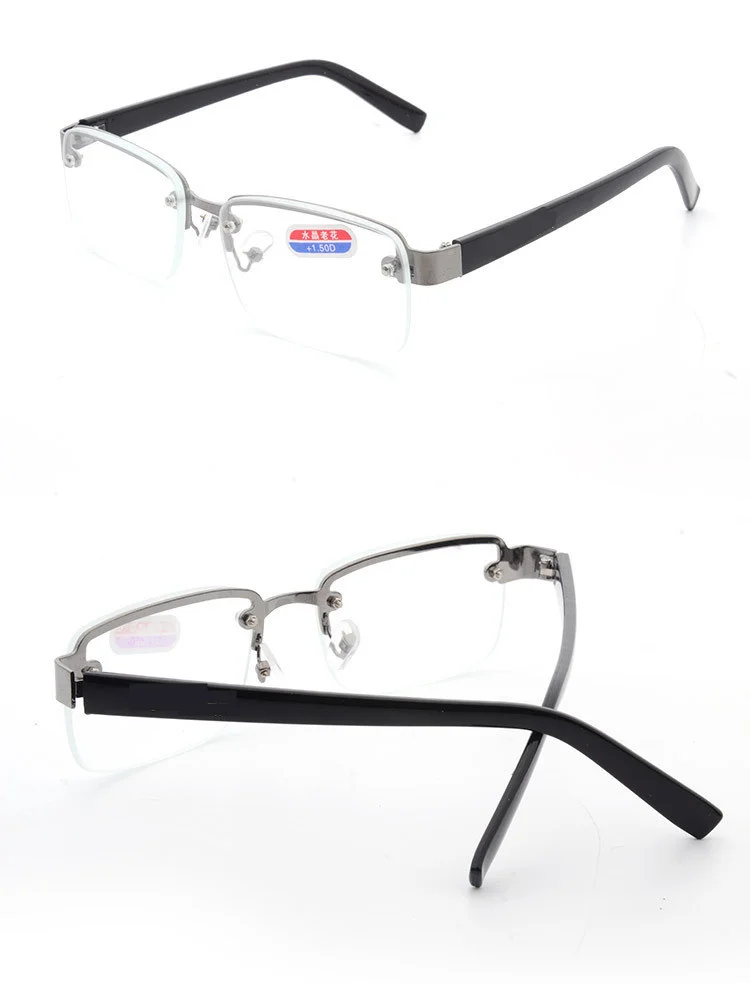 YOOSKE очки без оправы в классическом стиле, стеклянные линзы, очки для чтения, простые зеркальные очки для мужчин и женщин, очки унисекс