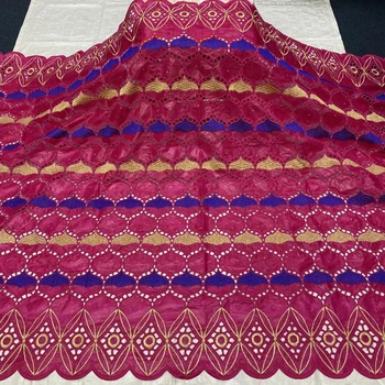 

5 Yards New Arrival African Bazin Riche Fabric With Beads Embroidery Lace / Bazin Riche Dress Material Nigerian Lace Fabric