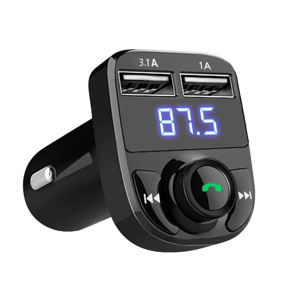 Bluetooth версия 4,0 автомобильный комплект громкой связи беспроводной Bluetooth fm-передатчик MP3-плеер светодиодный экран 12 V-24 V Автомобильное двойное USB зарядное устройство