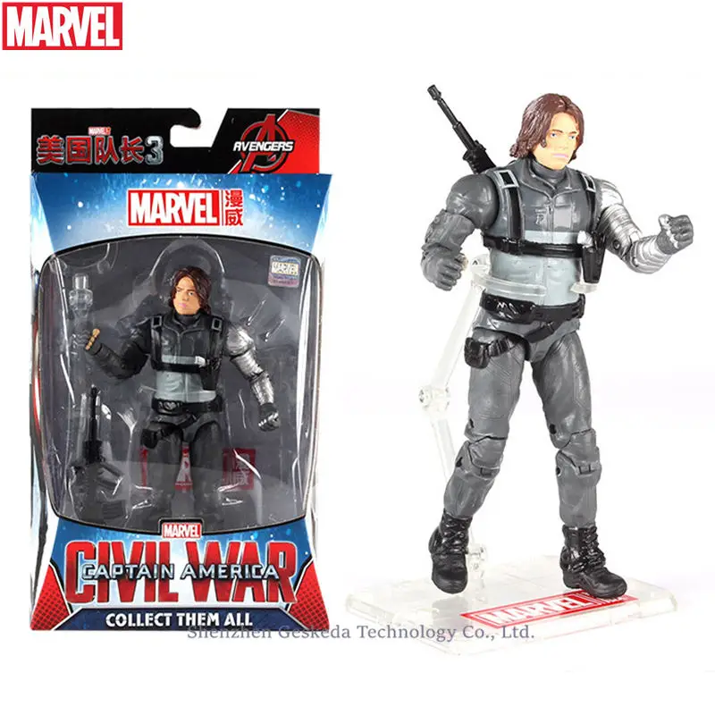 Hasbro игрушки Marvel The Avenger Endgame 17 см супер фигурка супергероя Тор Алая ведьма Росомаха Человек-паук Железный человек фигурка игрушки куклы - Цвет: Winter Soldier