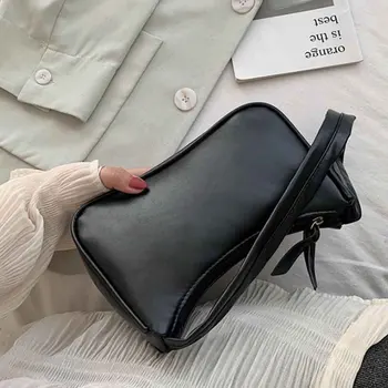 

Women Casual Top Handle Bag PU Leather Retro Handbag Ladies Vintage Underarm Small Fashion Shoulder Subaxillary Mini