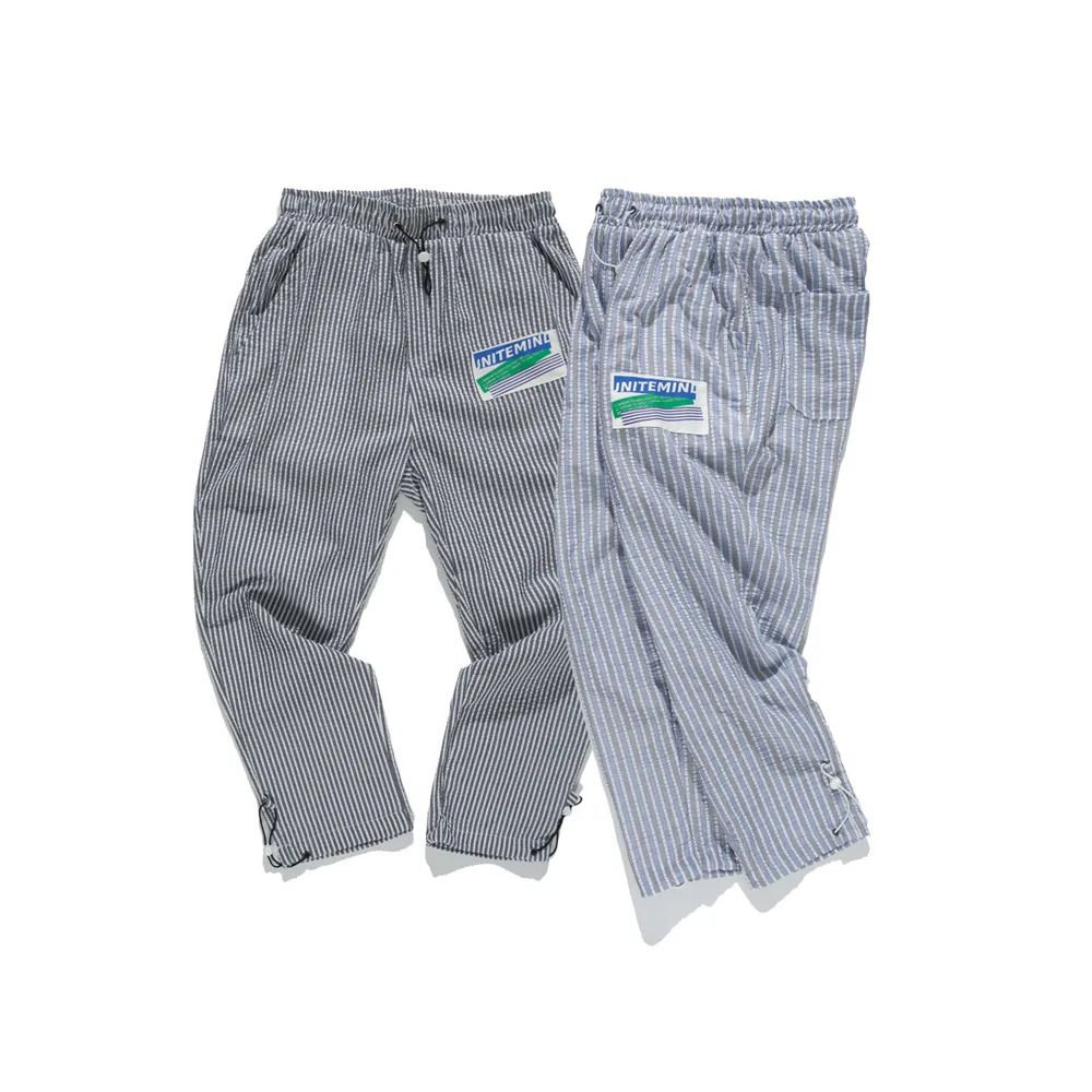 

City Where the Product Origional Japanese-style Popular Brand Men Stripes Applique Casual Pants Loose Pants Men's joggers Men