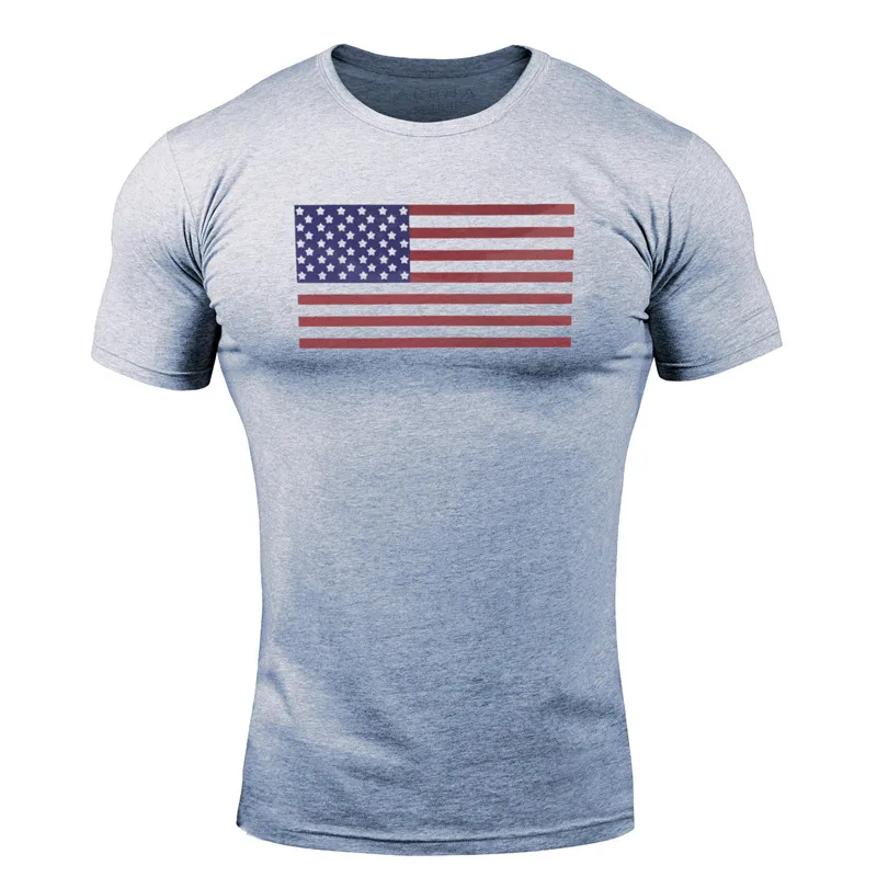 חולצת טריקו קצרה לאימון עם לוגו ארה"ב עבור גברים