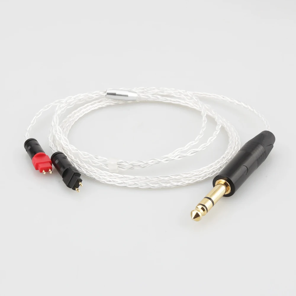 6 35mm Plug 8Cores OCC Silver Plated Headphone Upgraded Cable BALANCED XLR Cable for HD650 HD600 HD660s HD6XX