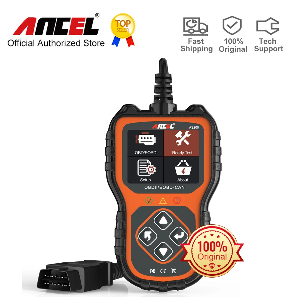 Ancel AS200 диагностический сканер OBD2 считыватель кодов автомобильный инструмент OBD 2