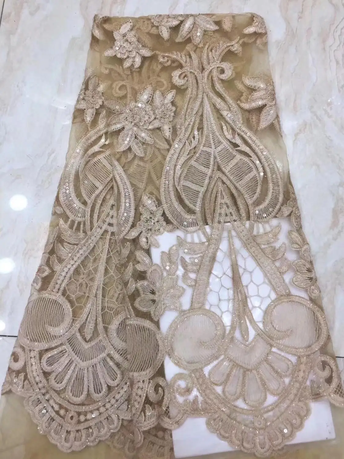 As shown 3 Последняя французская африканская кружевная ткань, гипюр, расшитый блестками, хлопковый шнур, тюль, нигерийская Тессу, сетка, индийское кружево для свадебного платья - Цвет: As shown 3