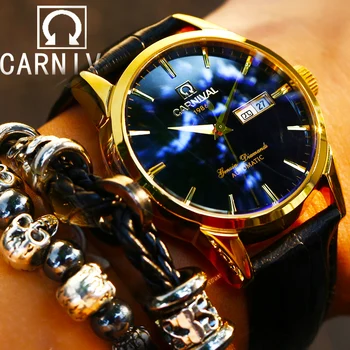 

Schweiz Karneval Top Marke Luxus Männer Uhren Automatische Selbst Wind Uhr Männer Sapphire reloj hombre relogio uhr C8646G-5