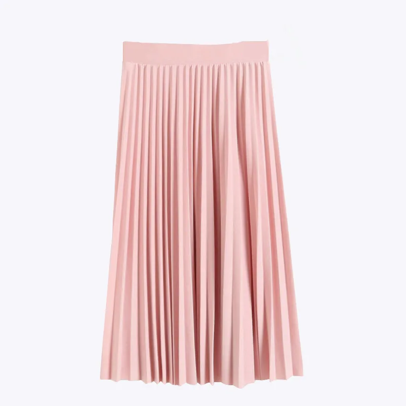 

SALSPOR Fashion Women's Pleated Skirt Slim Skinny Skinny Spring and Autumn Casual Skirt Solid Elastic Slim Skirt Mujer Fadas