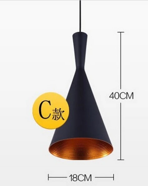 black C Горячее предложение! Распродажа! 1 комплект винтажная лампа том музыкальный инструмент подвеска ABC светильник s Ресторан подвесной светильник - Цвет корпуса: black C