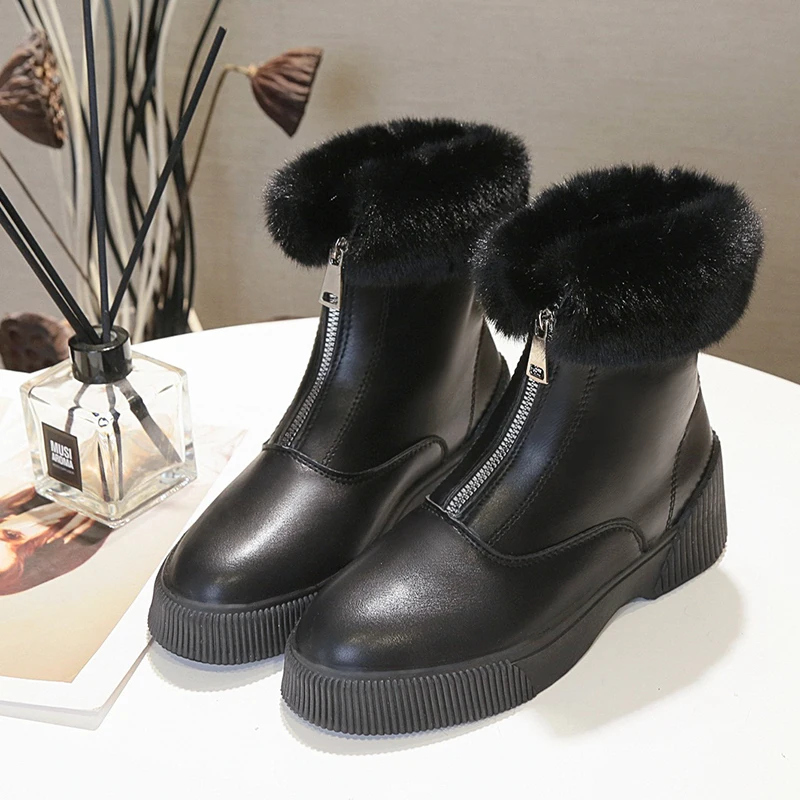 Модные женские зимние ботинки наивысшего качества женские ботинки теплые зимние ботинки из натурального плюша