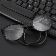 Унисекс Складные Магнитные очки для чтения для мужчин и женщин регулируемые Висячие шеи складные очки спереди соединяются с магнитом очки