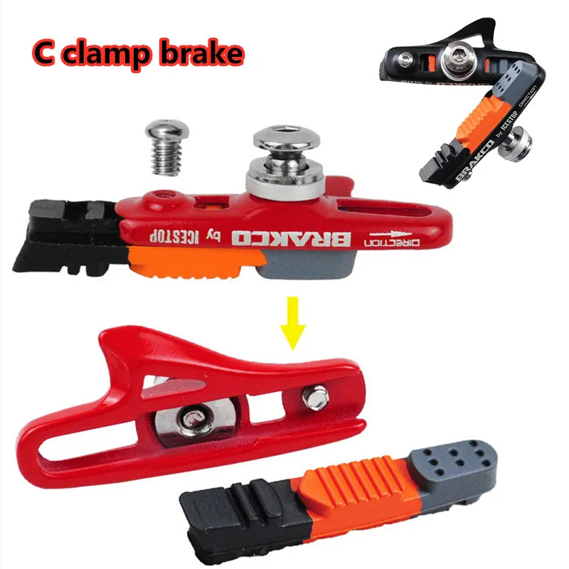 Folding bicycle road bike C clamp brake pad Wear resistant and silent