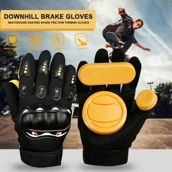 

Downhill Black Slider Armguard Skateboard Brake Gloves Longboard Skateboard Gloves Protector Sports Skateboard Gloves Palm
