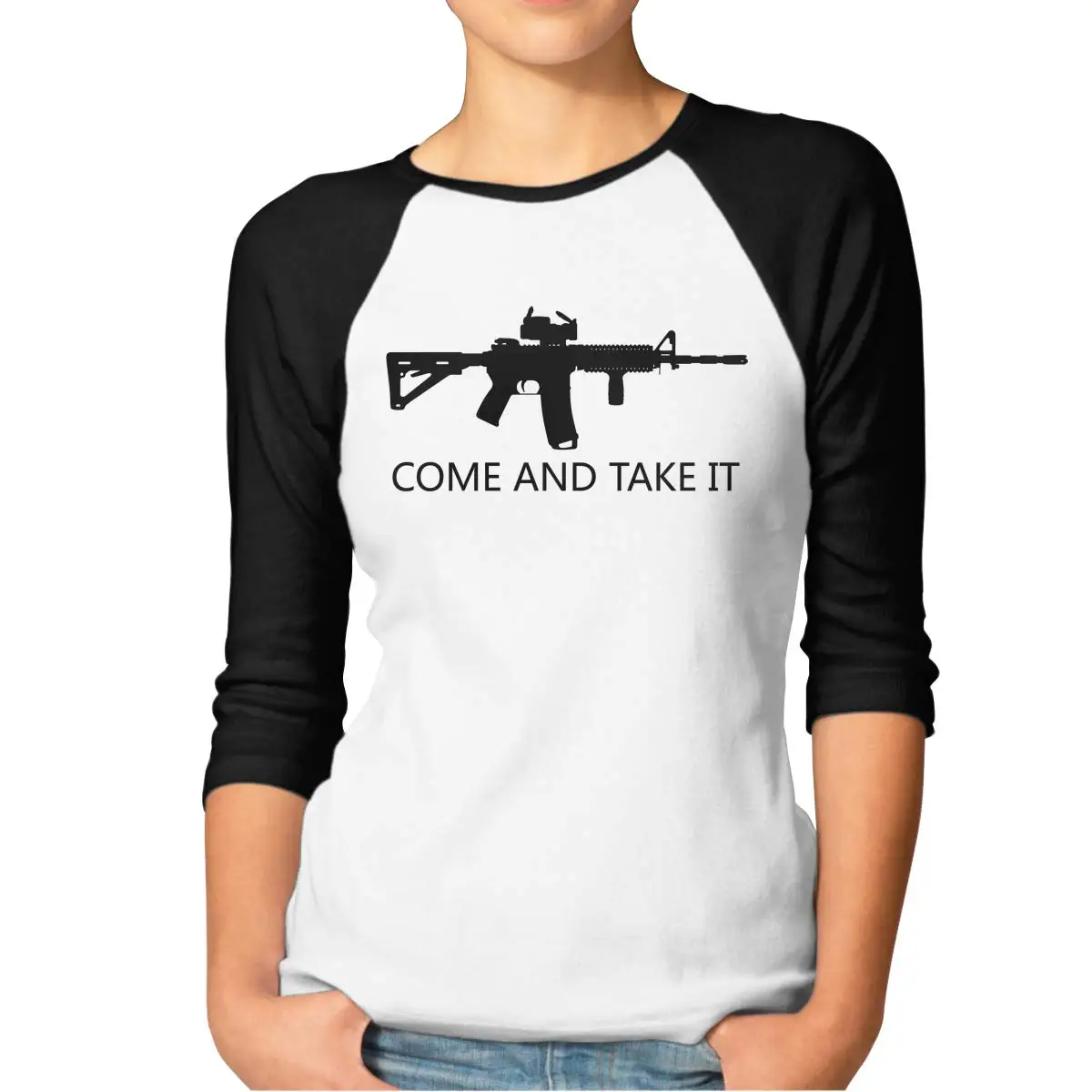 FGHFG Women's Raglan Sleeves Baseball TFGHFG Shirts from My Cold Girls 3/4 Long Jersey Tee Shirt Black L |