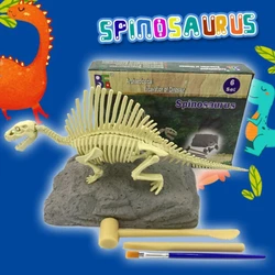 Jouets éducatifs de bricolage pour enfants, jouet d'arithmétique de dinosaure et de cristal rose, découverte de tyrannosaure, cadeau assemblé à la main 