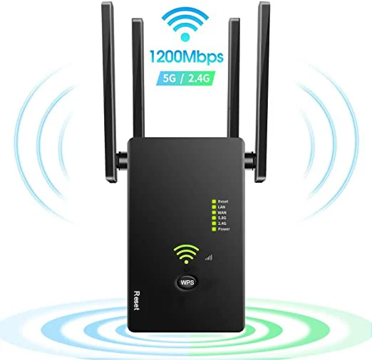 best wireless router for home KuWFi 1200Mbps Wifi Repeater Dual Band Wireless 2.4G / 5G Wifi Extender AP Router Wifi Signal Amplifier With 4pcs Antennas wifi signal booster for garden