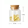 5PCS 47*60mm 60ml Creative Kitchen Storage Bottles Glass Jars With Lid Spice Sugar Tea Coffee Glass Container Receive Organizer 1