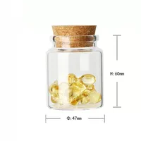 5PCS 47*60mm 60ml Creative Kitchen Storage Bottles Glass Jars With Lid Spice Sugar Tea Coffee Glass Container Receive Organizer 1