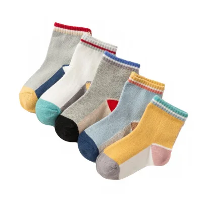 VIDMID Baby Girls Socks Spring Summer Cotton Newborn Baby Socks Baby clothes Kids Socks for 1-9 year Children Boys Socks 4122 01 - Цвет: as photo