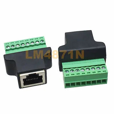  DHL/EMS 20 LOTS 1pce Connector RJ45 8p8c female jack ADSL to AV Terminal Plug for CCTV Radio Ham -d - 4.00019E+12