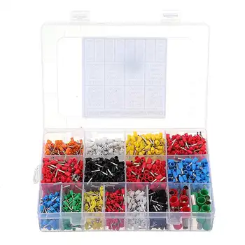 

2120 pcs Insulated Cord Pin End Terminals Tin-Plated Copper Crimp Connector Ferrules Kit Set For 22-5AWG