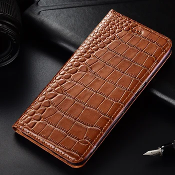 

for Huawei Y9 2018 Case Genuine Leather Crocodile pattern Soft Silicon Back Cover for Huawei Y9 2018 Coque