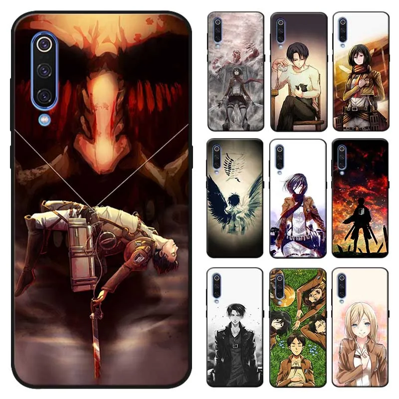 Для xiaomi mi 10 pro 9 9t se 8 pocophone f1 a3 mix 3 Мягкий силиконовый чехол для телефона Attack on Titan |