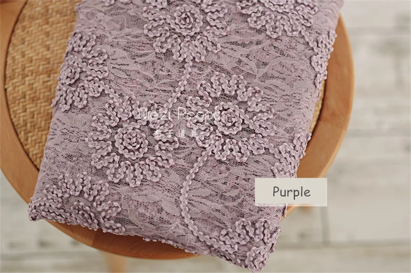 Purple blanket Реквизит для фотосъемки новорожденных, одеяла 145*150 см, трехмерный цветочный кружевной фон, тканевые аксессуары для новорожденных, Flokati - Цвет: Purple blanket