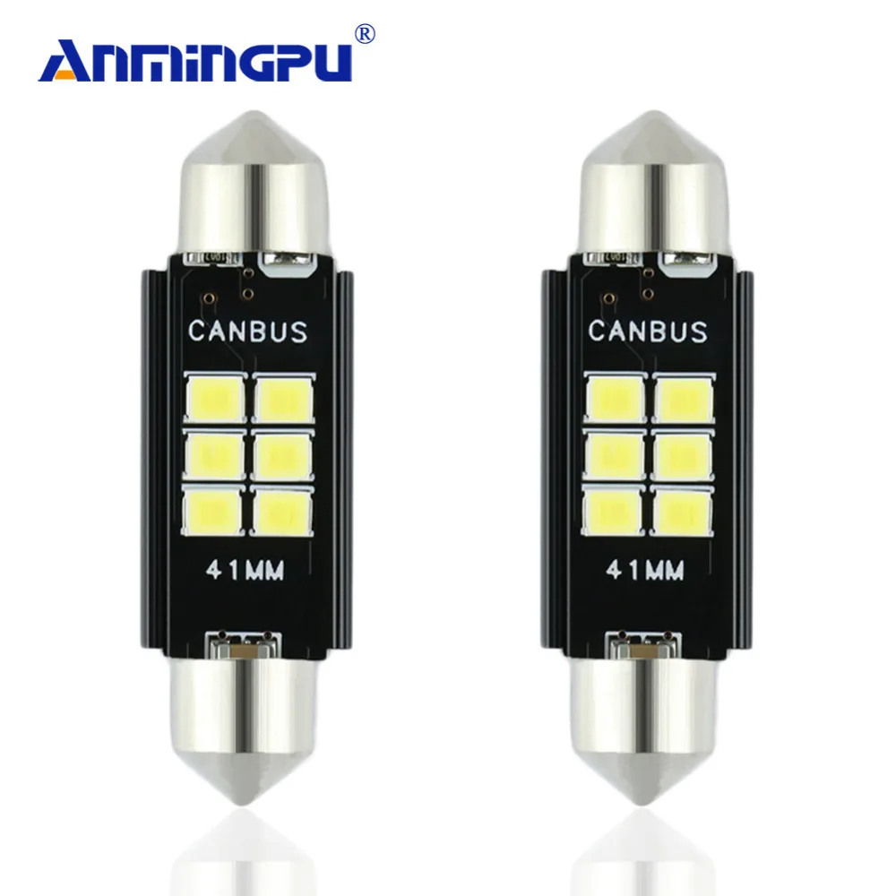 ANMINGPU 2x сигнальная лампа супер яркий C5W Led C10W 31 мм 36 мм/39 мм/41 иллюминационных